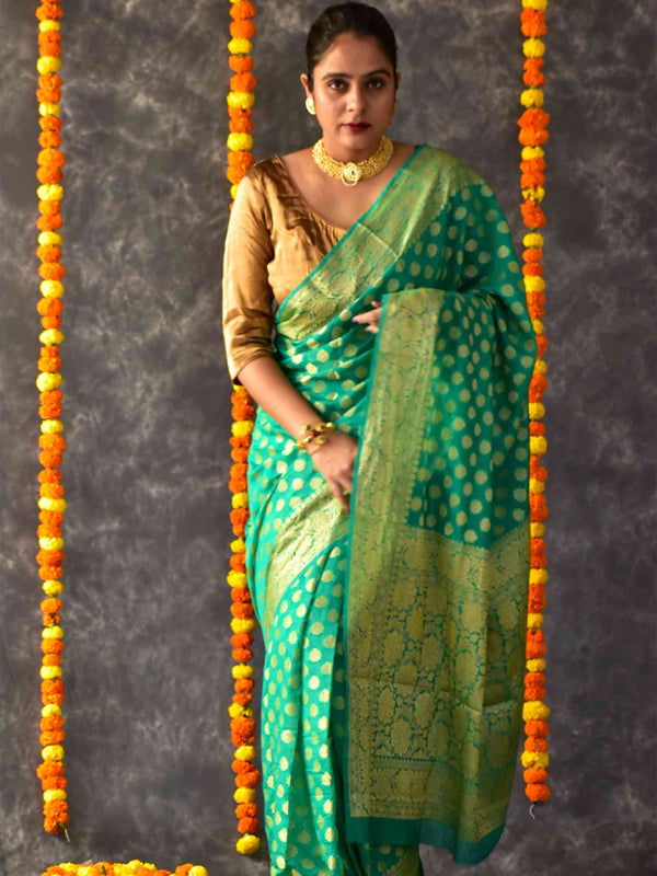 Kusum - Georgette zari Saree