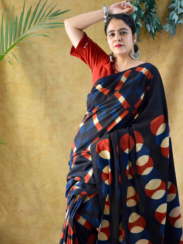 Wind - Clamp Dyed Cotton Saree